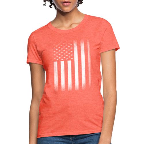 US Flag Distressed - Women's T-Shirt