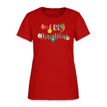 Merry Christmas with Ornaments - Women's T-Shirt - red - Front