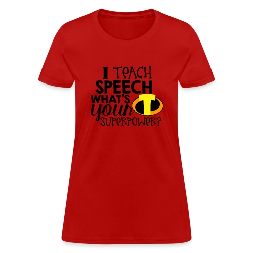 I Teach Speech What's Your Superpower - Women's T-Shirt