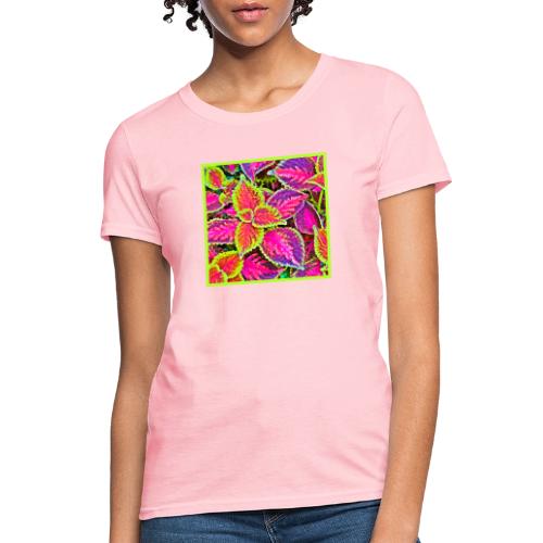 Vivid ChromaLeaf Harmony Pattern - Women's T-Shirt