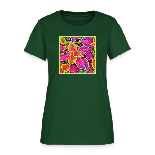 Vivid ChromaLeaf Harmony Pattern - Women's T-Shirt