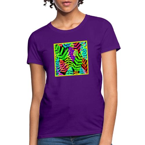 Glowing Leaf Pattern Design - Women's T-Shirt