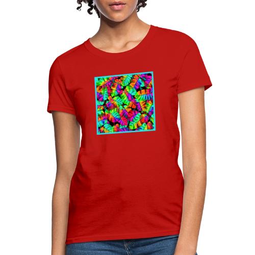 Chic Leaf Pattern Stylish Elegance - Women's T-Shirt