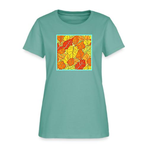 Neon Foliage Burst Vibrant Design - Women's T-Shirt