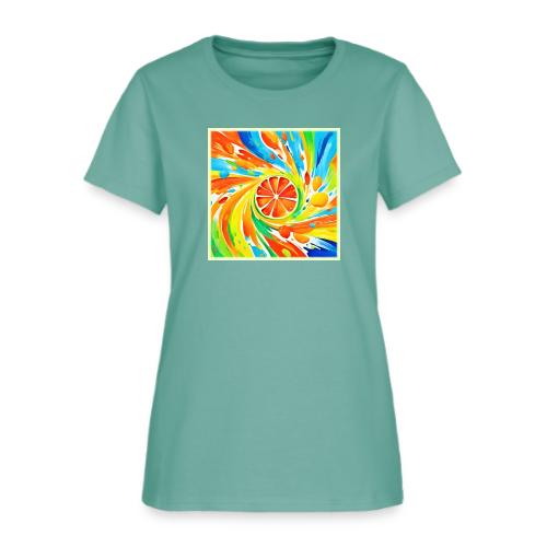 Citrus swirling Splash Design - Women's T-Shirt