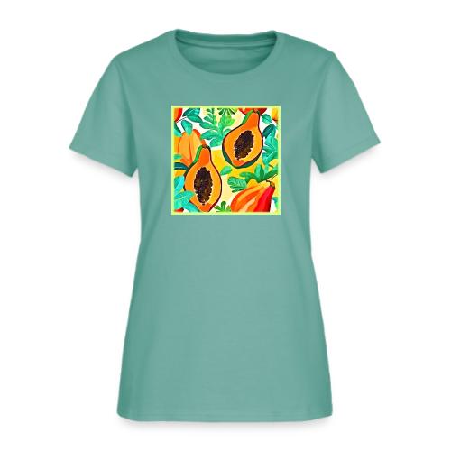 Tropical Papaya Pop Art - Women's T-Shirt