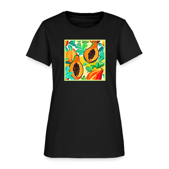 Tropical Papaya Pop Art