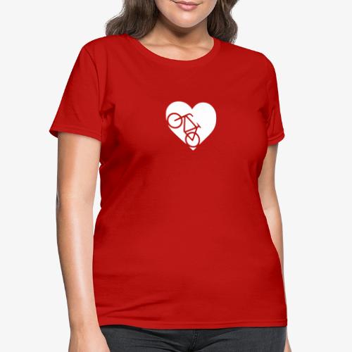 heart_bicycle_cutout - Women's T-Shirt