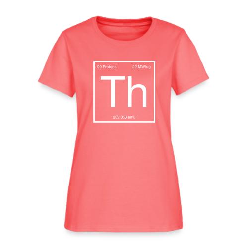 Thorium. Double-sided design. White text. - Women's T-Shirt