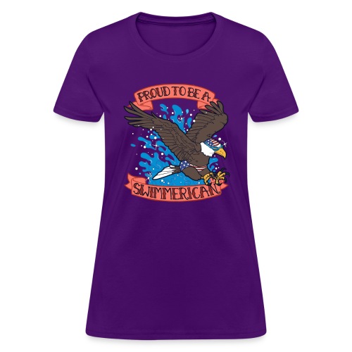 Proud To Be A Swimmerican - Women's T-Shirt