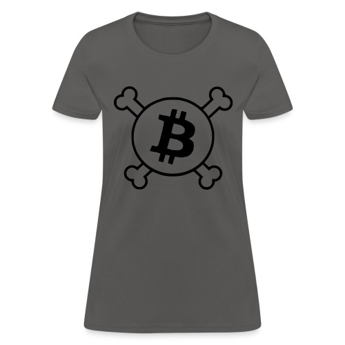btc pirateflag jolly roger bitcoin pirate flag - Women's T-Shirt