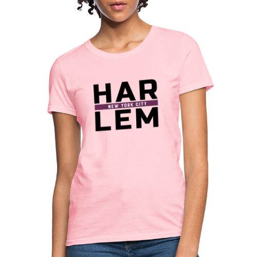 Harlem Stacked Lettering - Women's T-Shirt