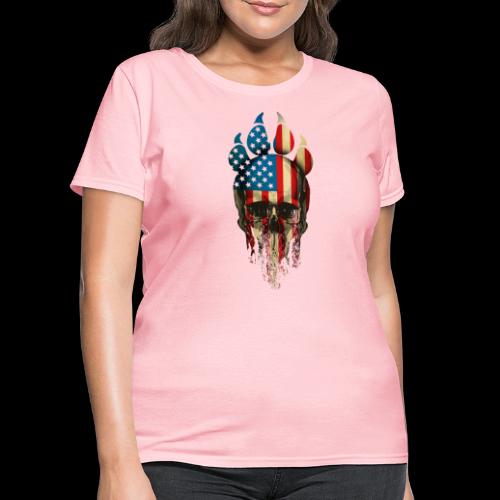 Two Minds-One Mission: K9 Red White and Blue - Women's T-Shirt