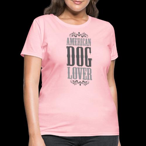 American Dog Lover: Silver - Women's T-Shirt