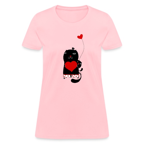 Cats w Hearts Kristina S - Women's T-Shirt
