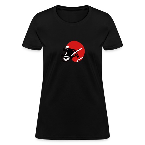 Custom 3 Color Football Helmet - Women's T-Shirt