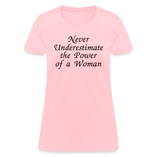 Never Underestimate the Power of a Woman, Female - Women's T-Shirt
