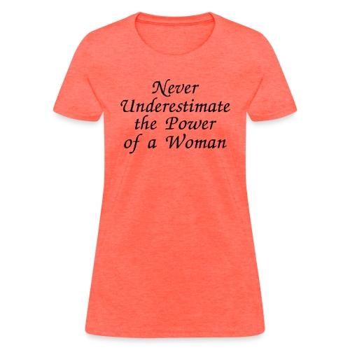 Never Underestimate the Power of a Woman, Female - Women's T-Shirt