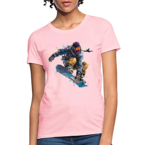Snowboarding: Splash of Speed - Women's T-Shirt