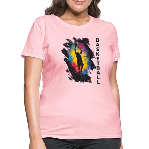 High Energy Basketball Paint Splatter Art - Women's T-Shirt