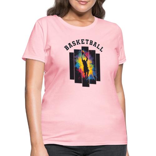 Basketball Slam Dunk Splash Design - Women's T-Shirt