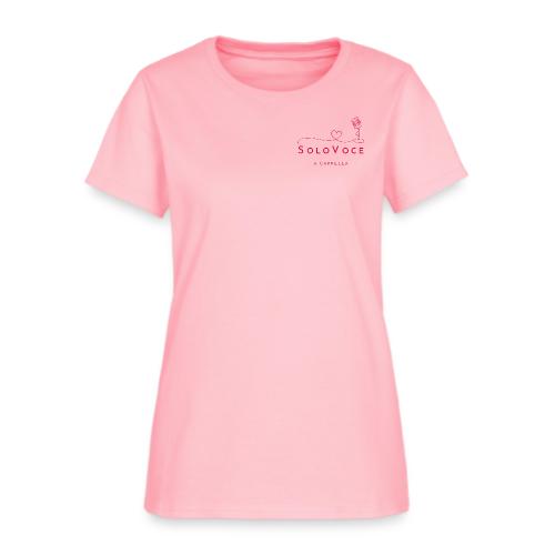 SoloVoce Maroon left chest logo - Women's T-Shirt