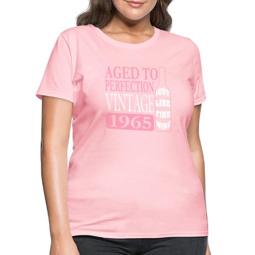 Vintage 1965 Fine Wine Birthday Vector - Women's T-Shirt