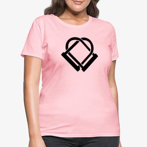 Bike U Lock Heart - Women's T-Shirt
