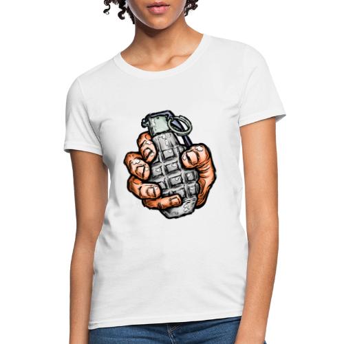 Hand Grenade In Comics Style - Women's T-Shirt