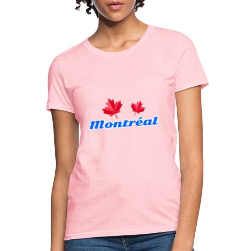 Montréal with two red maple leaves - Women's T-Shirt