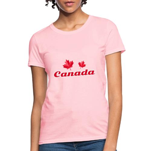 Canada with two maple leaves - Women's T-Shirt
