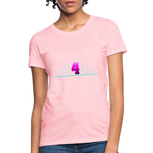 Number 4 in Magenta: Varsity Font - Women's T-Shirt