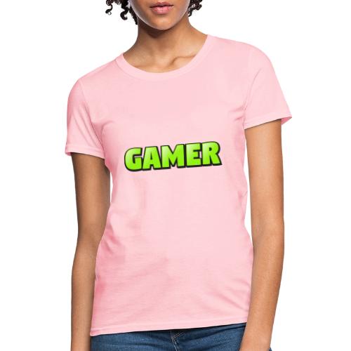 Gamer Neon Green Gaming Logo Design - Women's T-Shirt