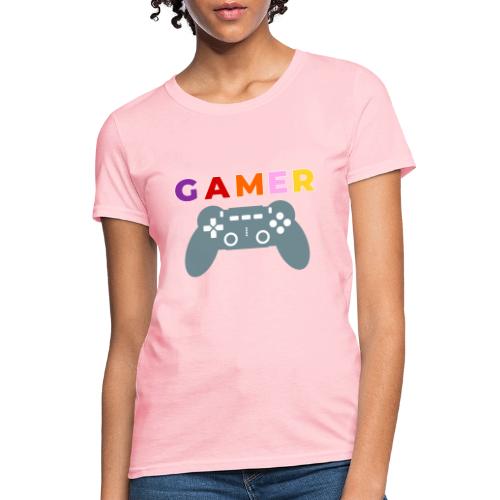 Colorful Gamer Controller Graphic - Women's T-Shirt