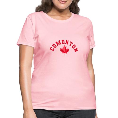 Edmonton with maple leaf - Women's T-Shirt
