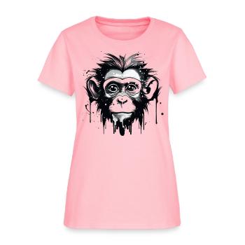 Young Monkey - Women's T-Shirt - pink - Front