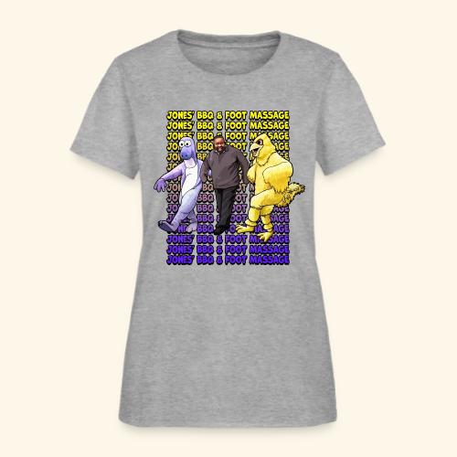 Jones BBQ and Foot Massage - Dancing Wall - Women's T-Shirt