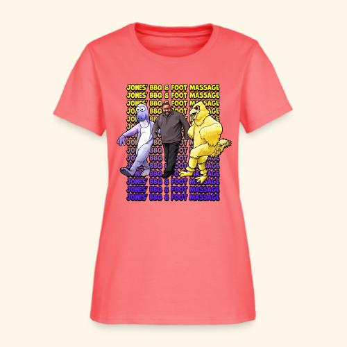 Jones BBQ and Foot Massage - Dancing Wall - Women's T-Shirt