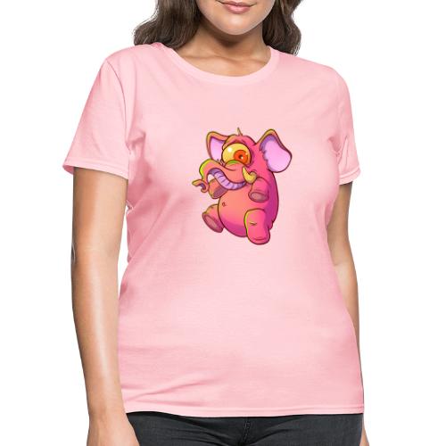 Pink elephant cyclops - Women's T-Shirt