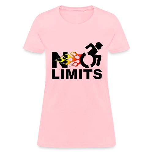 There are no limits when you're in a wheelchair - Women's T-Shirt