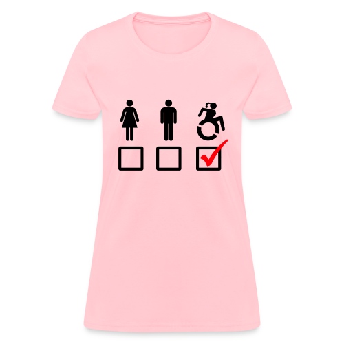 Female wheelchair user, check! - Women's T-Shirt