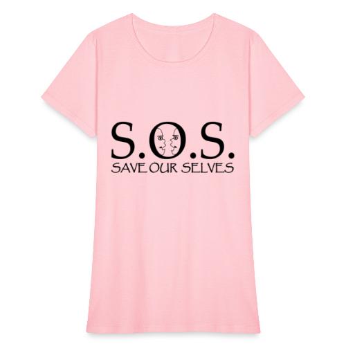 SOS Black on Black - Women's T-Shirt