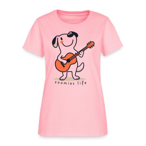 Guitar Playing Doggy - Women's T-Shirt