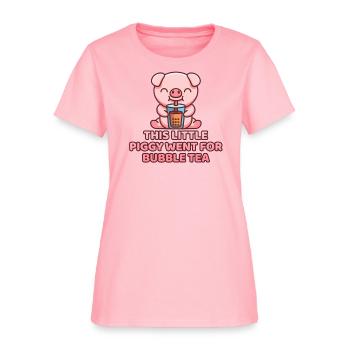 Bubble Tea Piggy - Women's T-Shirt - pink - Front