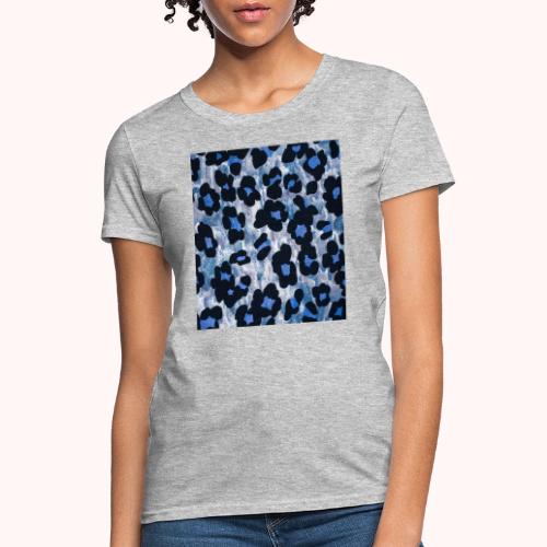 blue ank black leopard pattern - Women's T-Shirt
