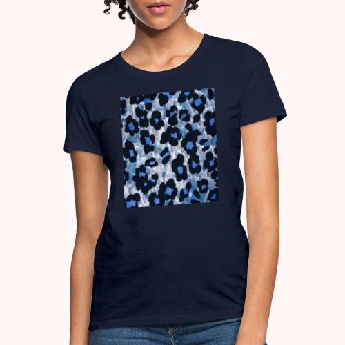 blue ank black leopard pattern - Women's T-Shirt