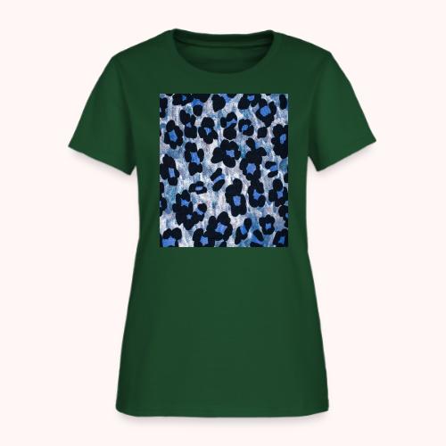 blue ank black leopard pattern - Women's T-Shirt