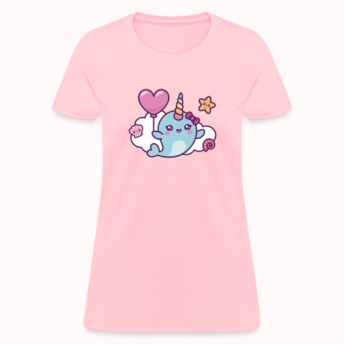 Happy Narwhal Girl - Cute Birthday Party Gift - Women's T-Shirt