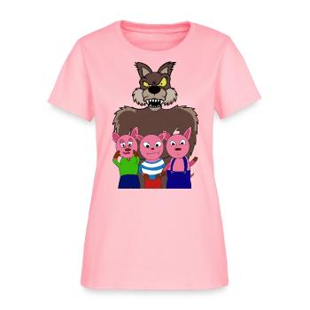 3 Little Pigs - Women's T-Shirt - pink - Front