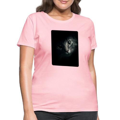 Cat Face in Shadow Close-Up Design - Women's T-Shirt